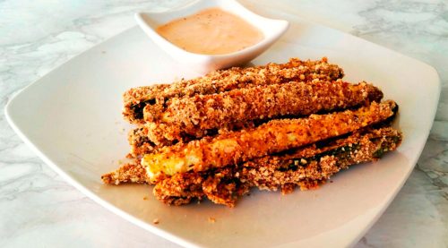 Bastones de zapallitos italianos al horno